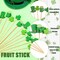 200 Pcs St Patrick's Day Shamrock Cocktail Sticks Irish Green Beer Green Hat Clover Cupcake Toppers Disposable Bamboo Party Picks for Appetizers Cocktail Picks Shamrock Toothpicks for Birthday Party